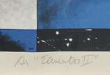 Anna Bella Geiger (1933), Elementos II  - Serigrafia a cores impressa s/papel<br>Ass. Inf. Direito<br>Edição P.I