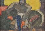 Eugênio Sigaud (1899-1979), O Britador, 1972 - Têmpera s/ eucatex <br>Ass. inf. esquerdo e verso 