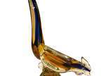 Grande escultura de faisão em vidro artistico s... - Grande escultura de faisão em vidro artistico soprado de Murano nas cores ambar e azul. Crista, bico e base aplicados a quente. 
Desenhado por I...