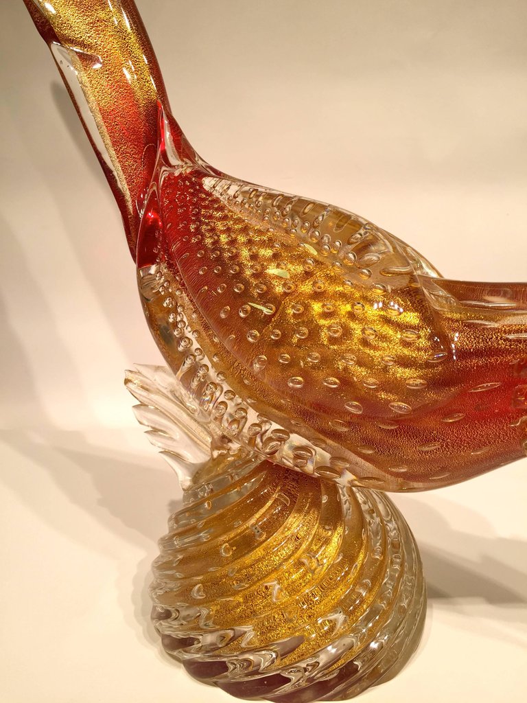 Grande escultura de faisão em vidro artistico soprado de Murano na... - foto 2 de 4
