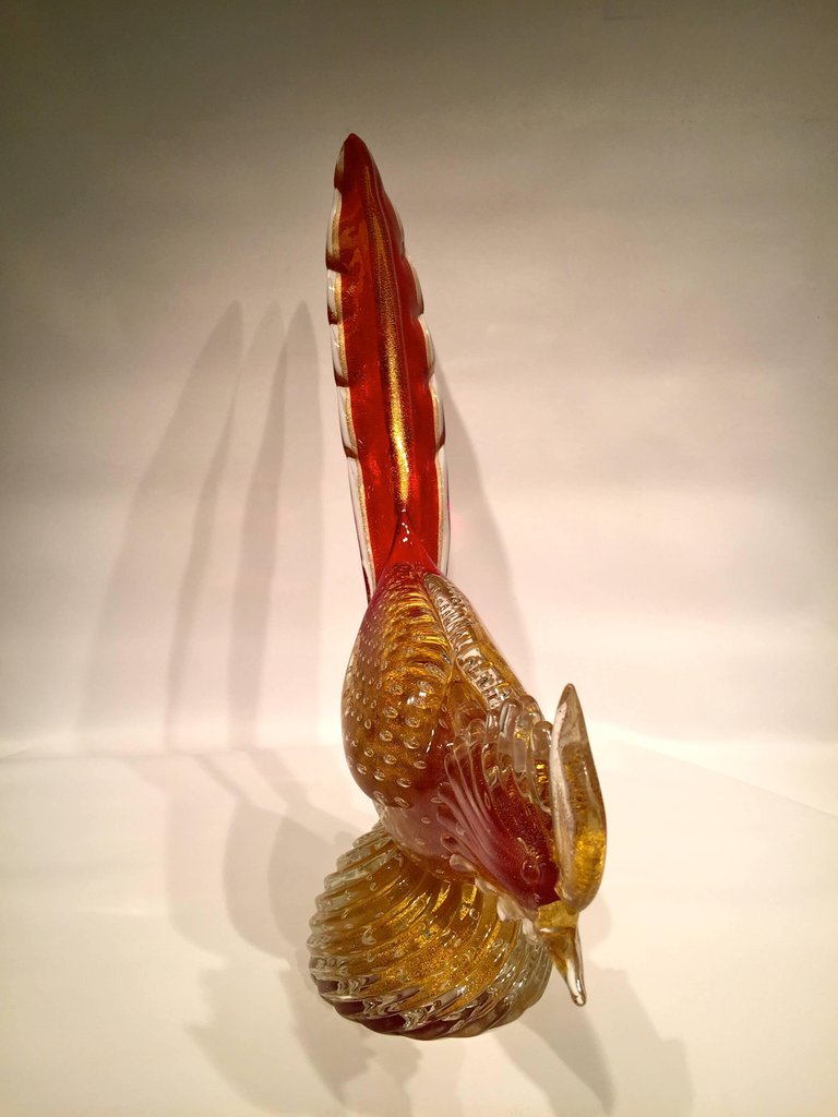 Grande escultura de faisão em vidro artistico soprado de Murano na... - foto 4 de 4