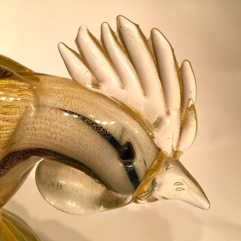 Grande escultura de faisão em vidro artistico soprado de Murano... - foto 2 de 3