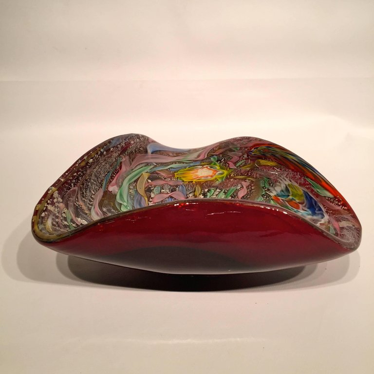Bowl em vidro artistico soprado de Murano, multicolorido com técnicas... - foto 5 de 5