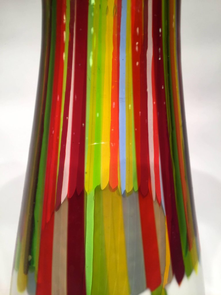 Vaso em vidro artistico soprado de Murano com vidro "latimo" e... - foto 4 de 4