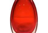 Vaso em vidro artistico soprado de Murano na co... - Vaso em vidro artistico soprado de Murano na cor vermelho sangue em técnica "Sommerso" produzido por Seguso Vetri D'Arte e desenhado por Flavio ...