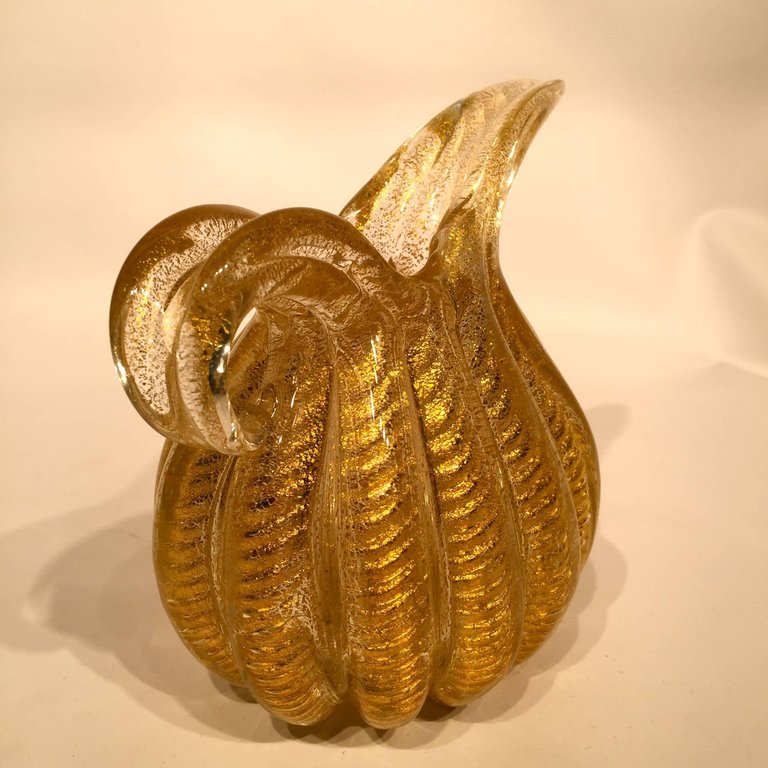 Pichet em vidro artistico soprado de Murano na cor dourado da série... - foto 4 de 4