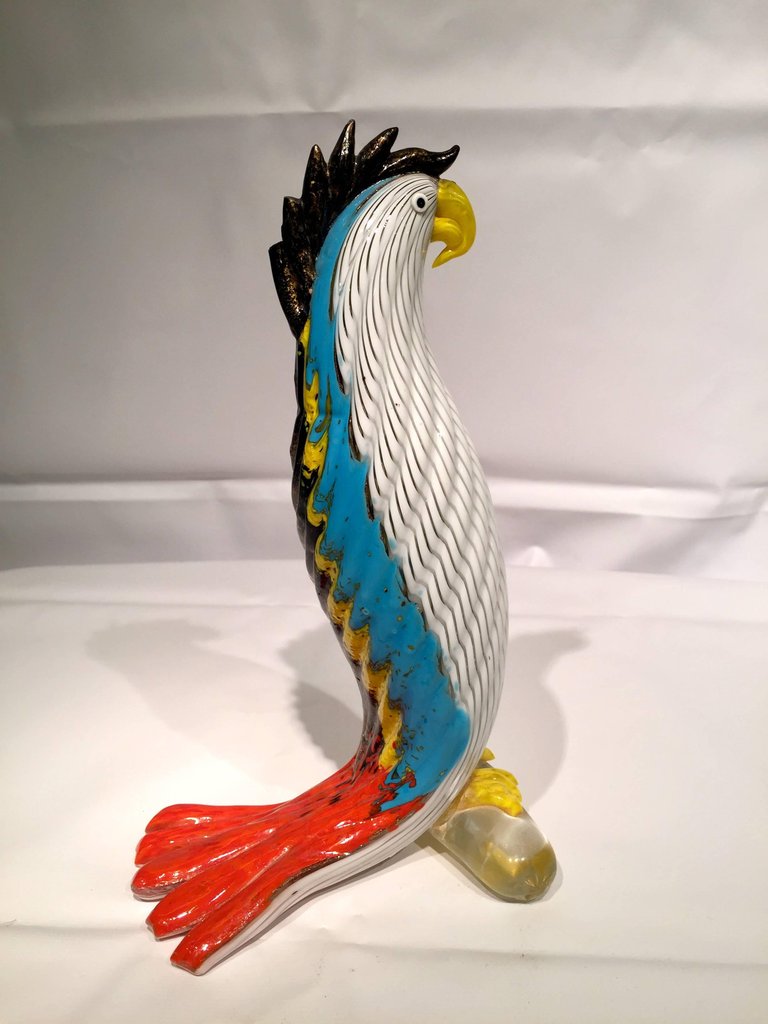 Escultura em vidro artistico soprado de Murano multicolorido... - foto 2 de 5