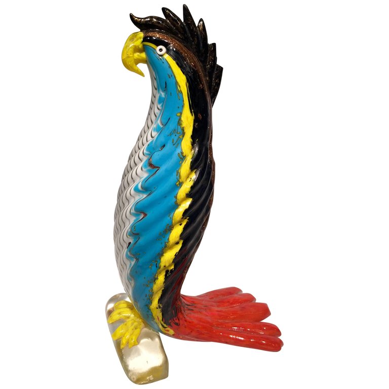 Escultura em vidro artistico soprado de Murano multicolorido... - foto 1 de 5