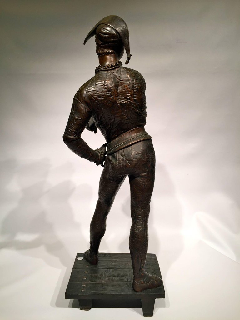 Escultura em bronze Francês representando Arlequim, assinada por... - foto 5 de 5