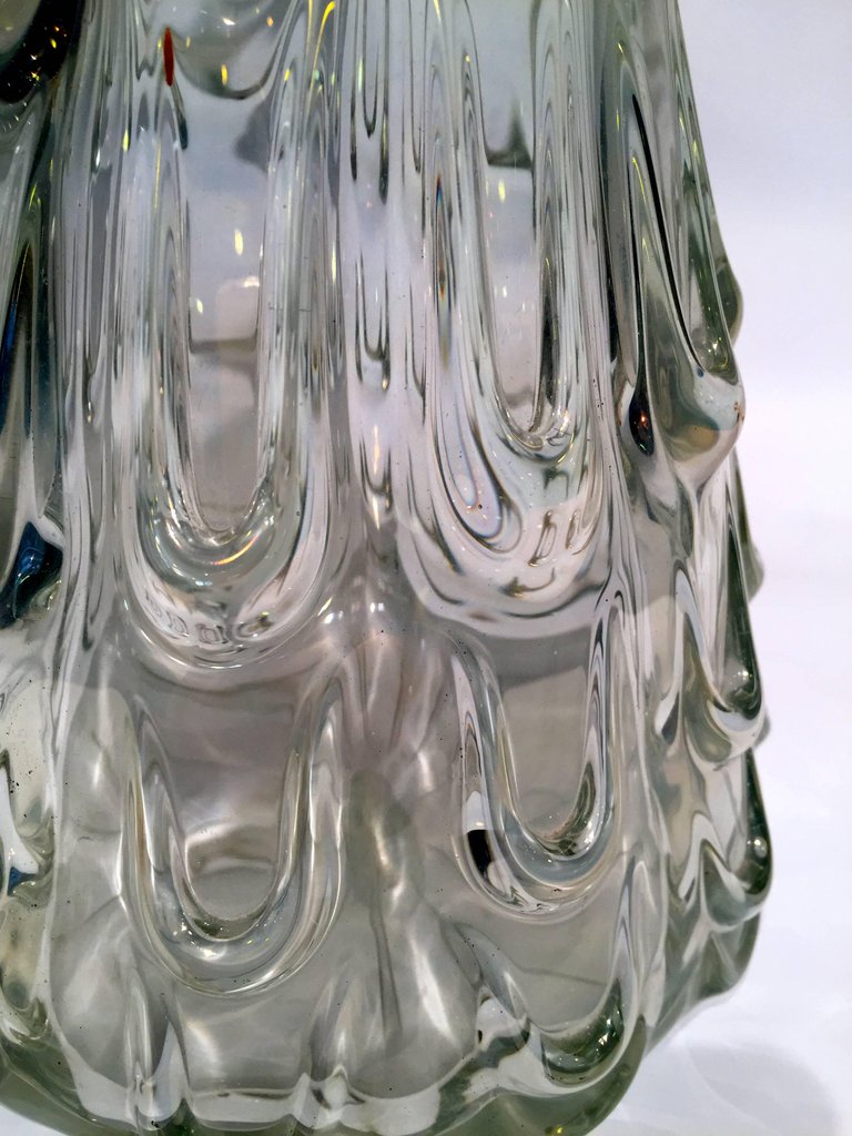 Grande vaso em vidro artistico soprado de Murano com corpo... - foto 2 de 5