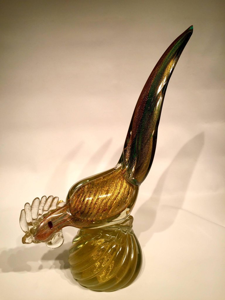 Grande escultura de faisão em vidro artistico soprado de Murano... - foto 3 de 4
