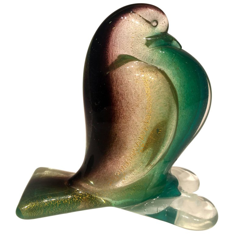 Escultura de pomba em vidro de Murano soprado artisticamente... - foto 1 de 2