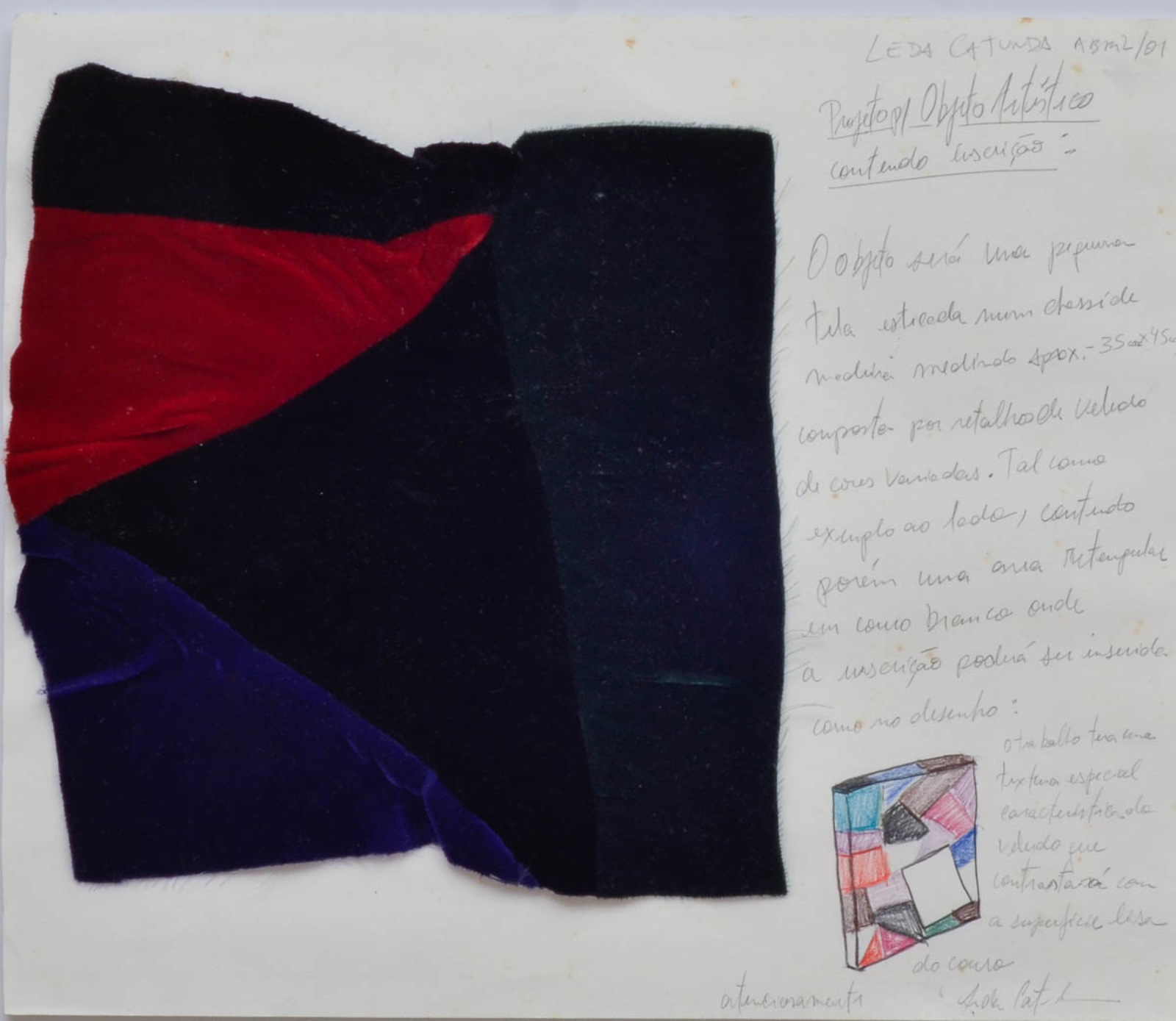 Leda Catunda (1961), Projeto para Objeto Artístico, 2001 - foto 1 de 4
