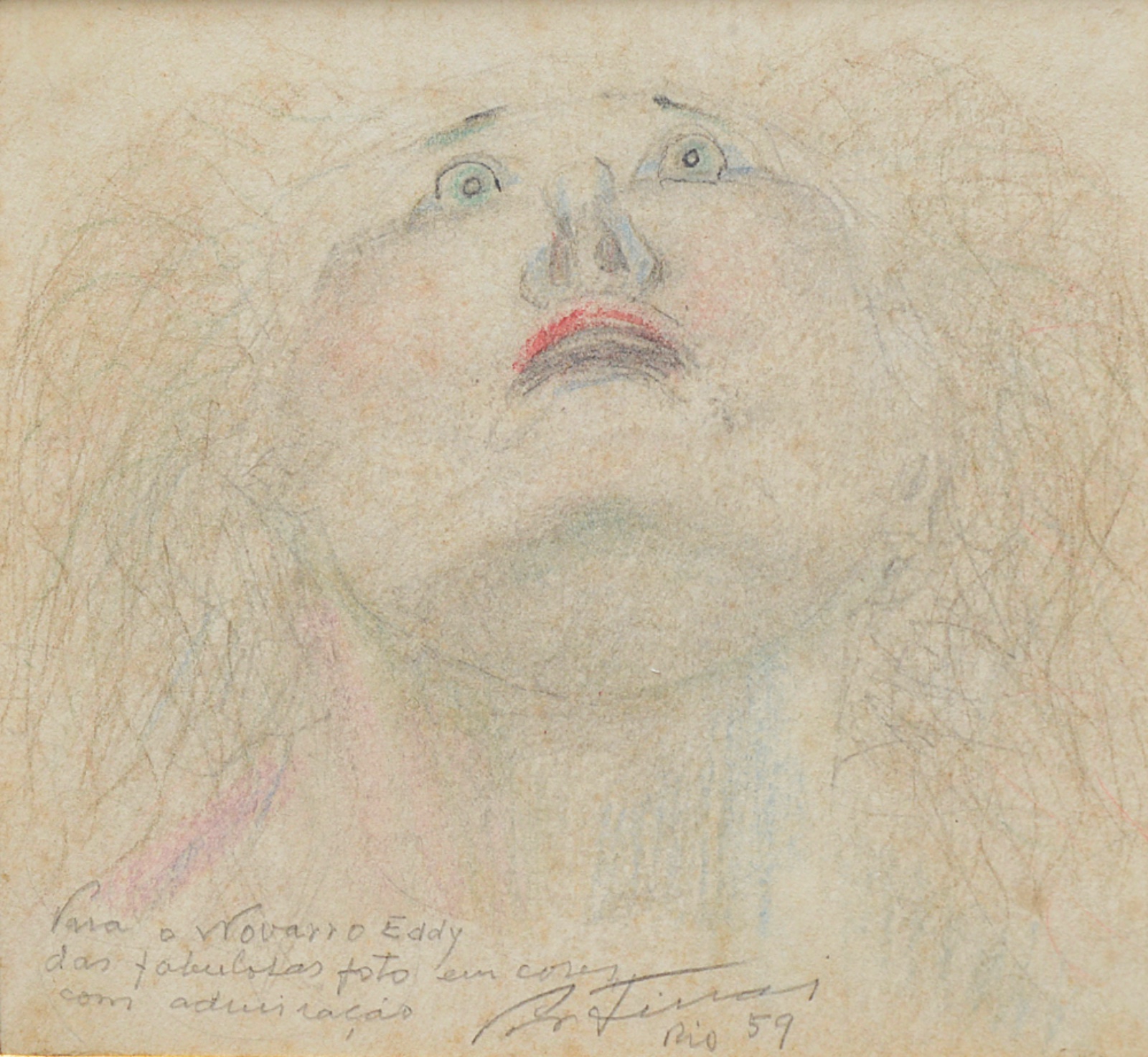 Cândido Portinari (1903-1962), "Cabeça de Mulher" ,1959 - foto 1 de 5
