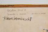 Karin Lambrecht (1957), Comendo o Mundo, da Sér... - Técnica mista s/ tela e madeira ( Díptico )<br>Ass. verso superior esquerdo<br>Obra adquiria na Galeria Espaço Capital.<br><br>Karin Lambrecht f...