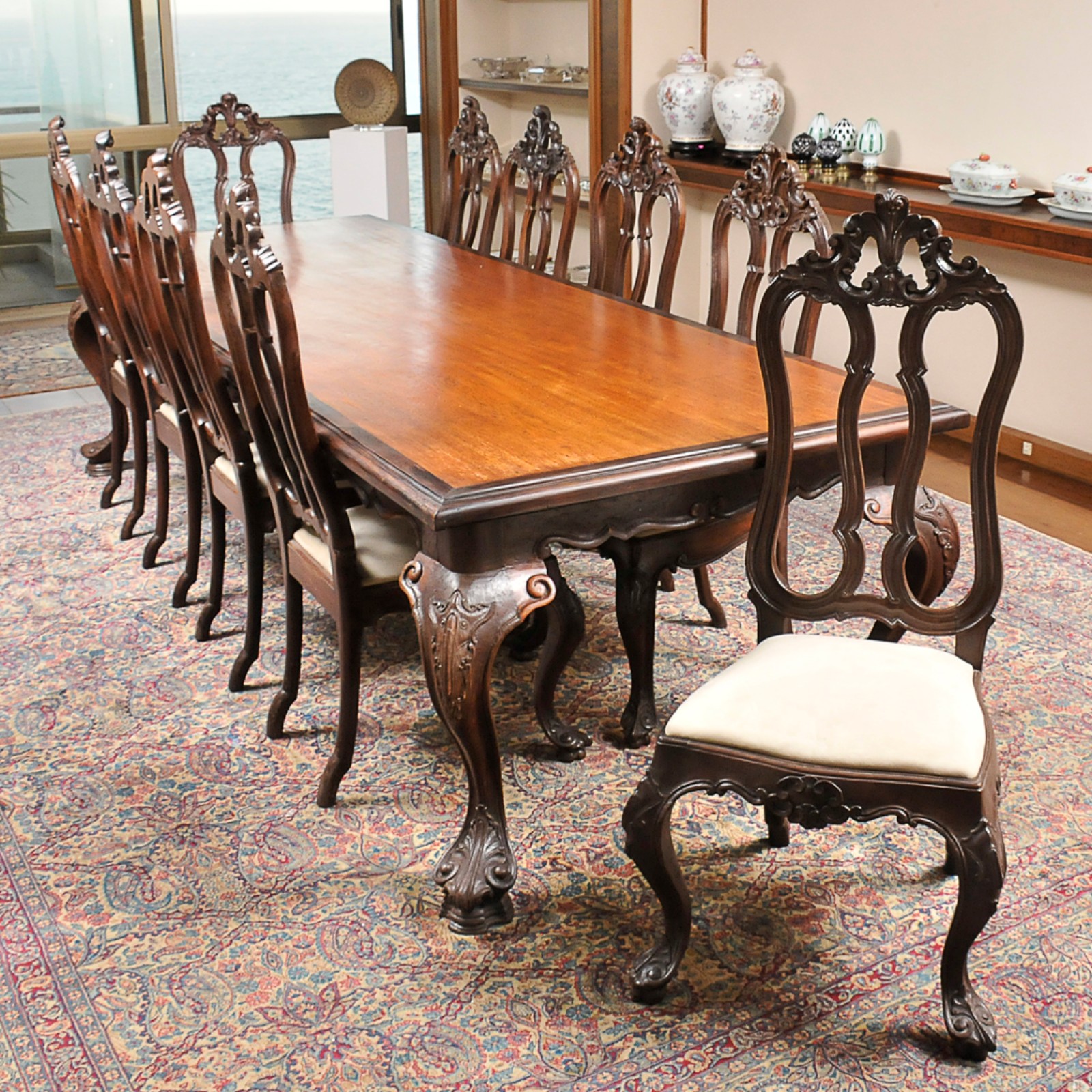 Conjunto de sala de jantar brasileira estilo D. José esculpida e... - foto 5 de 5