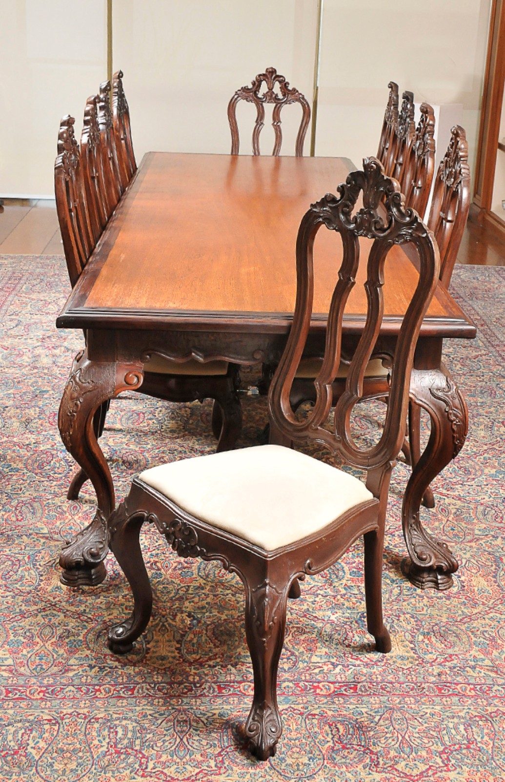 Conjunto de sala de jantar brasileira estilo D. José esculpida e... - foto 2 de 5