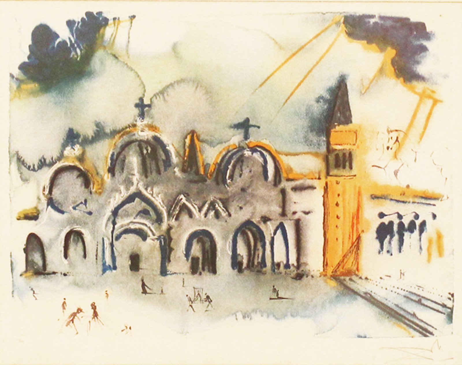 Salvador Dalí (1904-1989), La Place de St Marc - Veneza, 1978 - foto 1 de 2