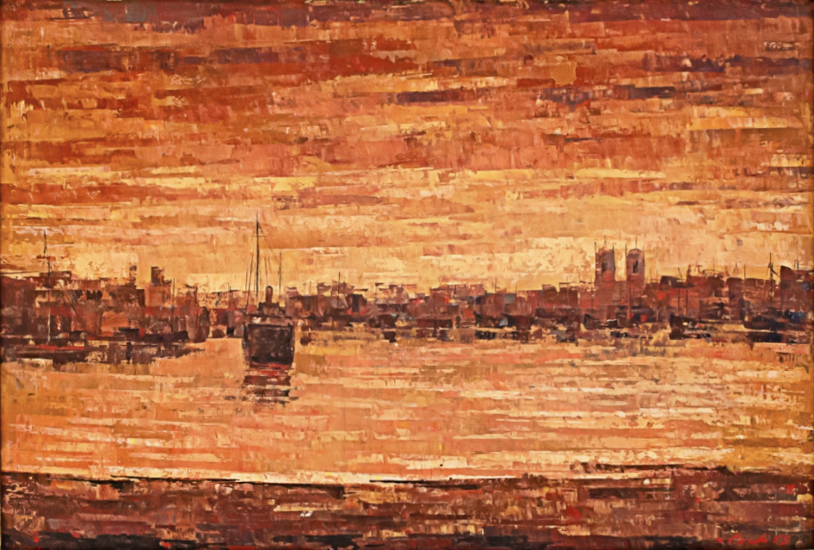 José Paulo Moreira da Fonseca (1922-2004), PONTO DE INCÊNDIO DA TARDE, 1969 - foto 1 de 2