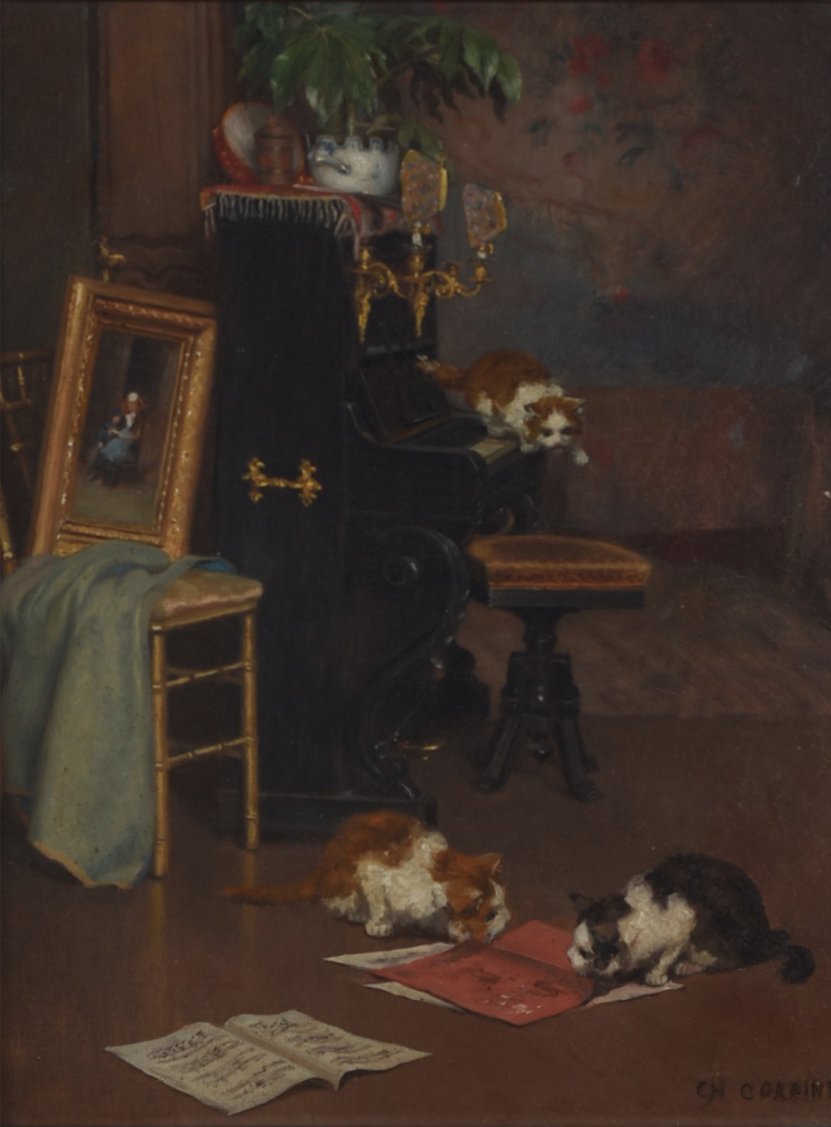 Sala de Música com Gatos, Séc. XIX - foto 1 de 2