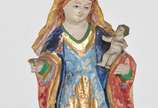 Nossa Senhora do Rosário, Séc. XIX - Imagem brasileira em madeira dourada e policromada<br>