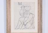 Milton Dacosta (1915-1988), Figura, 1960 - Grafite e carvão  s/papel<br>Ass. Inf. direito