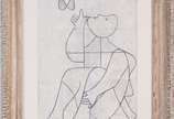 Milton Dacosta (1915-1988), Figura, 1960 - Grafite e carvão  s/papel<br>Ass. Inf. direito