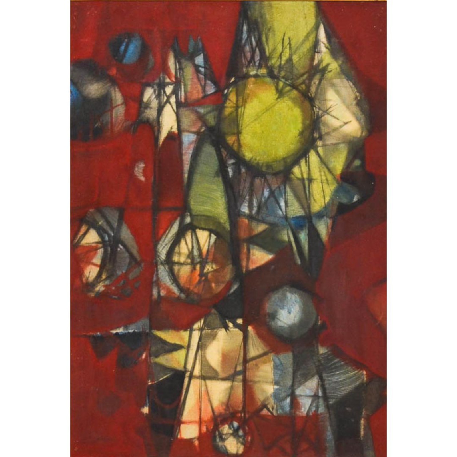 Alexandre Rapoport (1929), Composição cm Figuras, Déc. 50. - foto 1 de 4