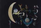 Milton Dacosta (1915-1988), Fase Lunar, 1954 - Guache s/ cartão<br>Ass. inf. direito<br>Datado de 1954<br>