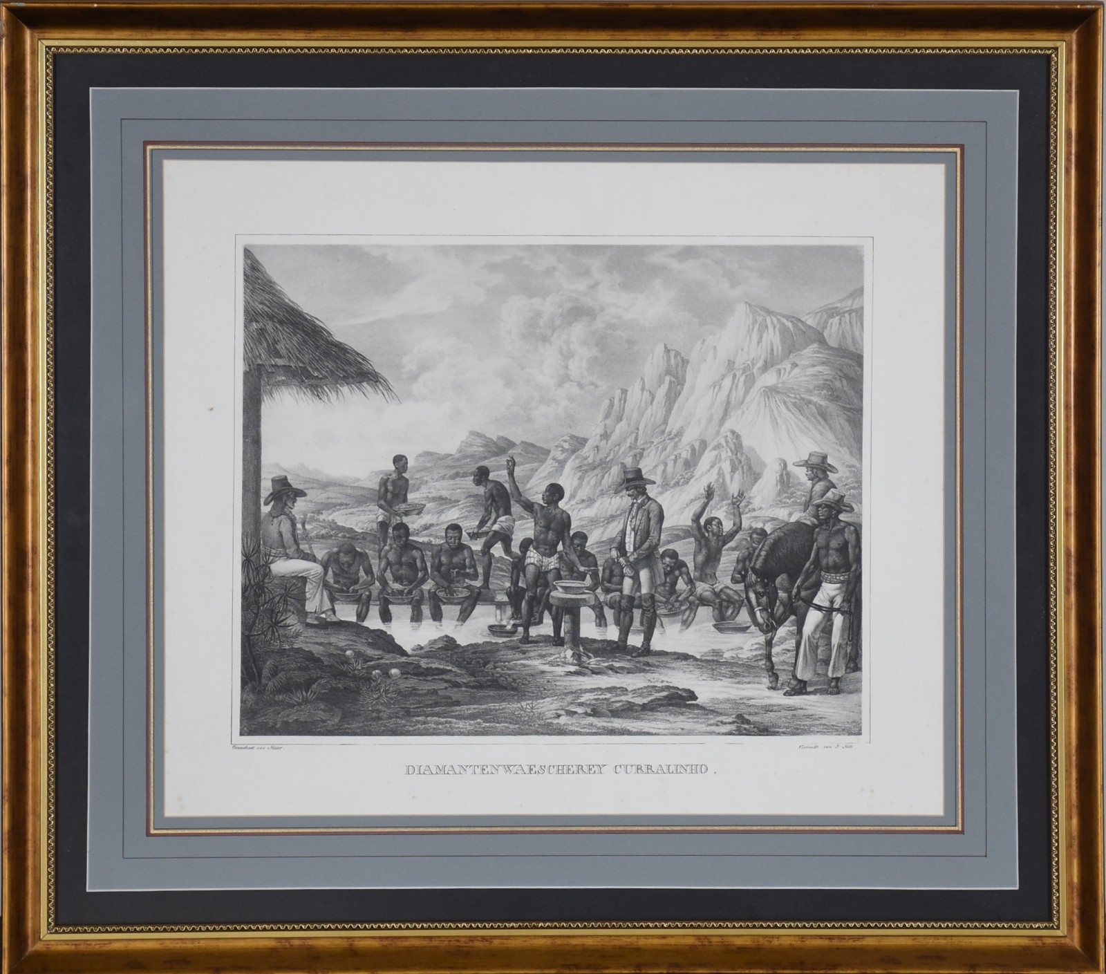Lavagem de diamantes em Curralinho (Diamantewaescherey curralinho), Séc. XIX, (1815) - foto 2 de 6