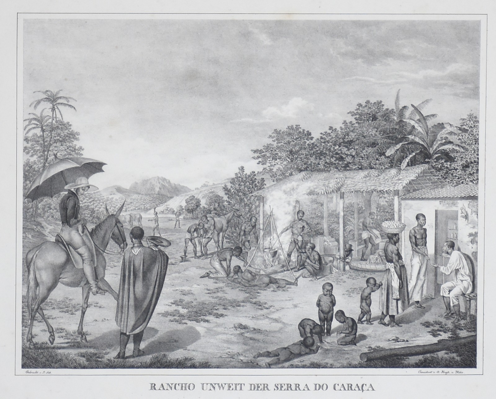 Rancho não muito distante da Serra do Caraça ( Rancho Unweit der Serra do Caraça ), Séc. XIX - foto 1 de 6