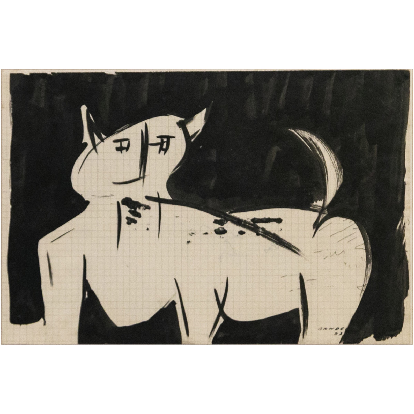Antonio Bandeira (1922-1967), Gato, 1957 - foto 1 de 4