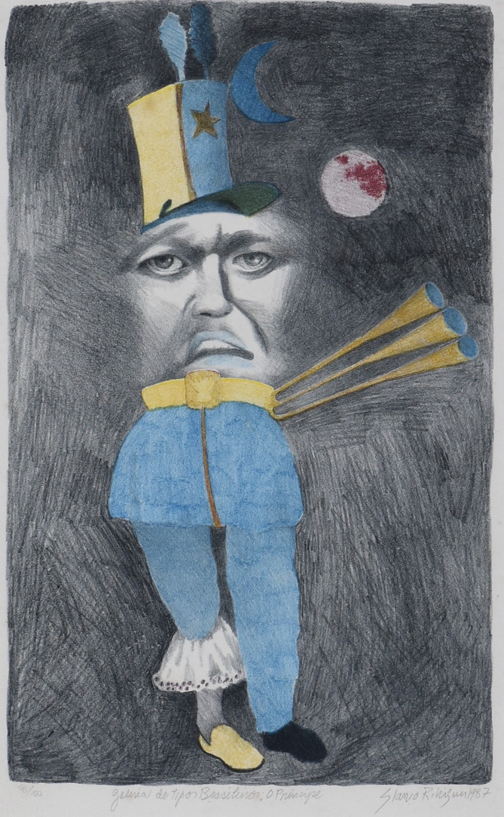 Glauco Rodrigues  (1929-2004), Galeria de tipos Brasileiros: O Príncipe, 1987 - foto 1 de 5