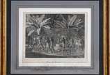 Maximilian Von Wied- Neuwied ( 1782 - 1867), Da... - Litografia<br><br>Obra reproduzida no álbum "Brasiliana Itaú - Uma Grande coleção dedicada ao Brasil". <br>é uma representação da Dança dos Cama...