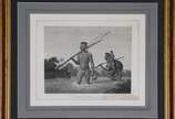 Maximilian Von Wied- Neuwied ( 1782 - 1867), Um... - Litografia<br><br>Obra reproduzida no álbum "Brasiliana Itaú - Uma Grande coleção dedicada ao Brasil". <br>É uma representação de uma família de...