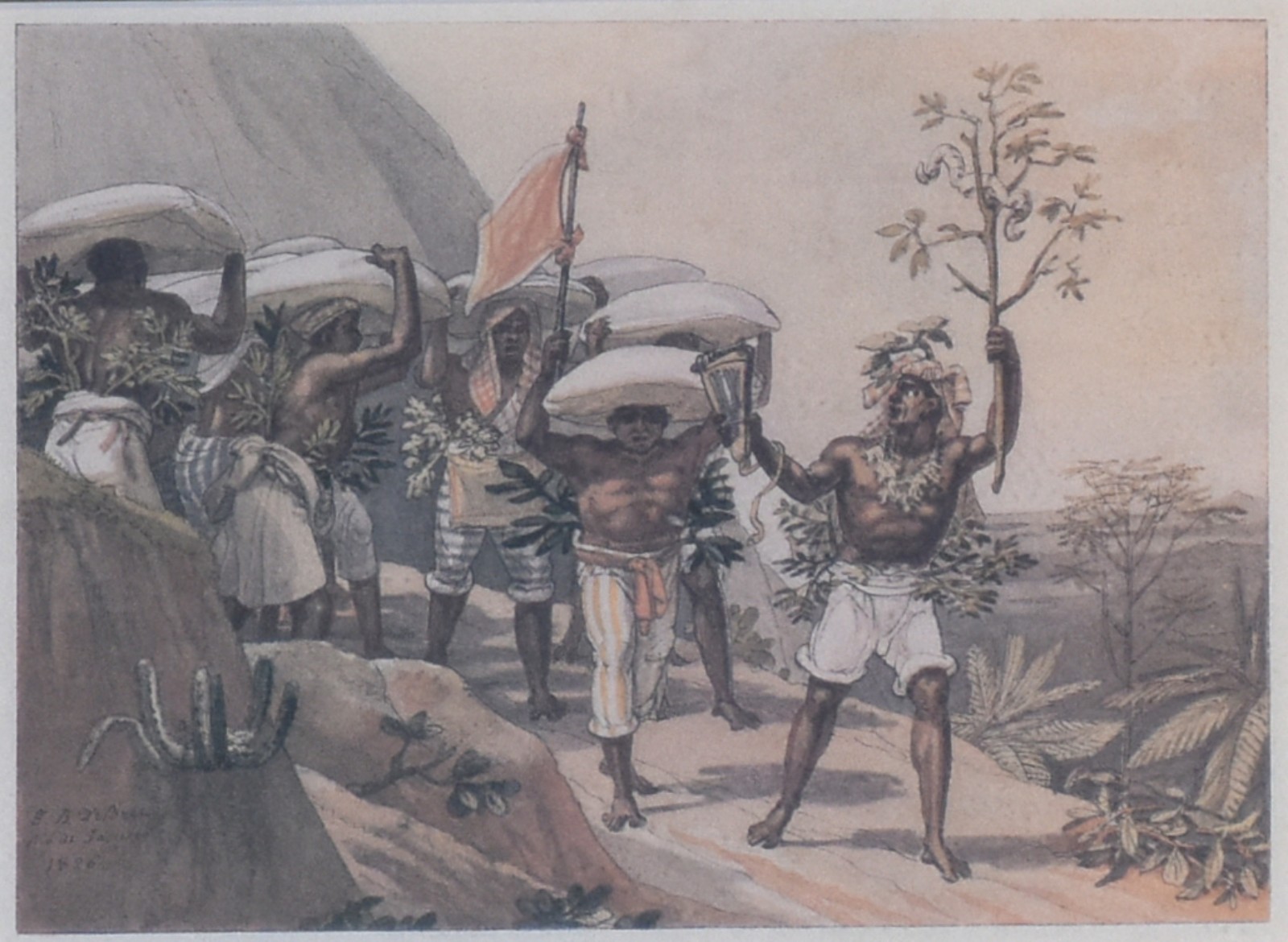 Jean-Baptiste Debret (1768-1848), Carregadores e café a caminho da cidade - foto 1 de 4