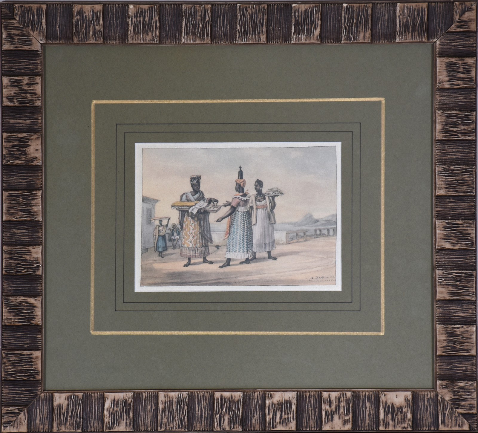 Jean-Baptiste Debret (1768-1848), Vendedores de pastel, manoé, pudim quente e sonho - foto 2 de 4