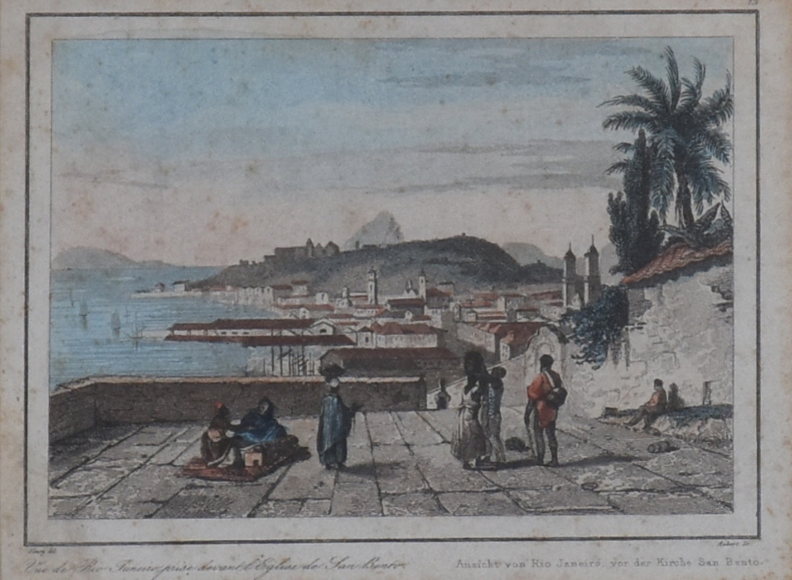 Sem assinatura, Vista do Rio de Janeiro, enfrente a igreja de São Bento. - foto 1 de 4