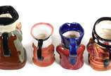 Royal Doulton (1815),  - Lotes compostos por 4 canecas de coleção em cerâmica inglesa ricamente policromada, representando " Aguerre / The winker / Ancião / Harry John".<br><b