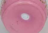 Baccarat (1764),  - antigo vaso floreira em opalina francesa do séc. XIX na cor rosa decorada com guirlandas e volutas pintadas a mão com detalhes dourados, borda recorta