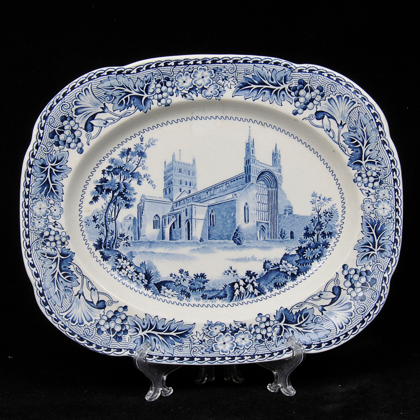 Travessa em porcelana inglesa manufatura Woods Burslem com decoração... - foto 1 de 3
