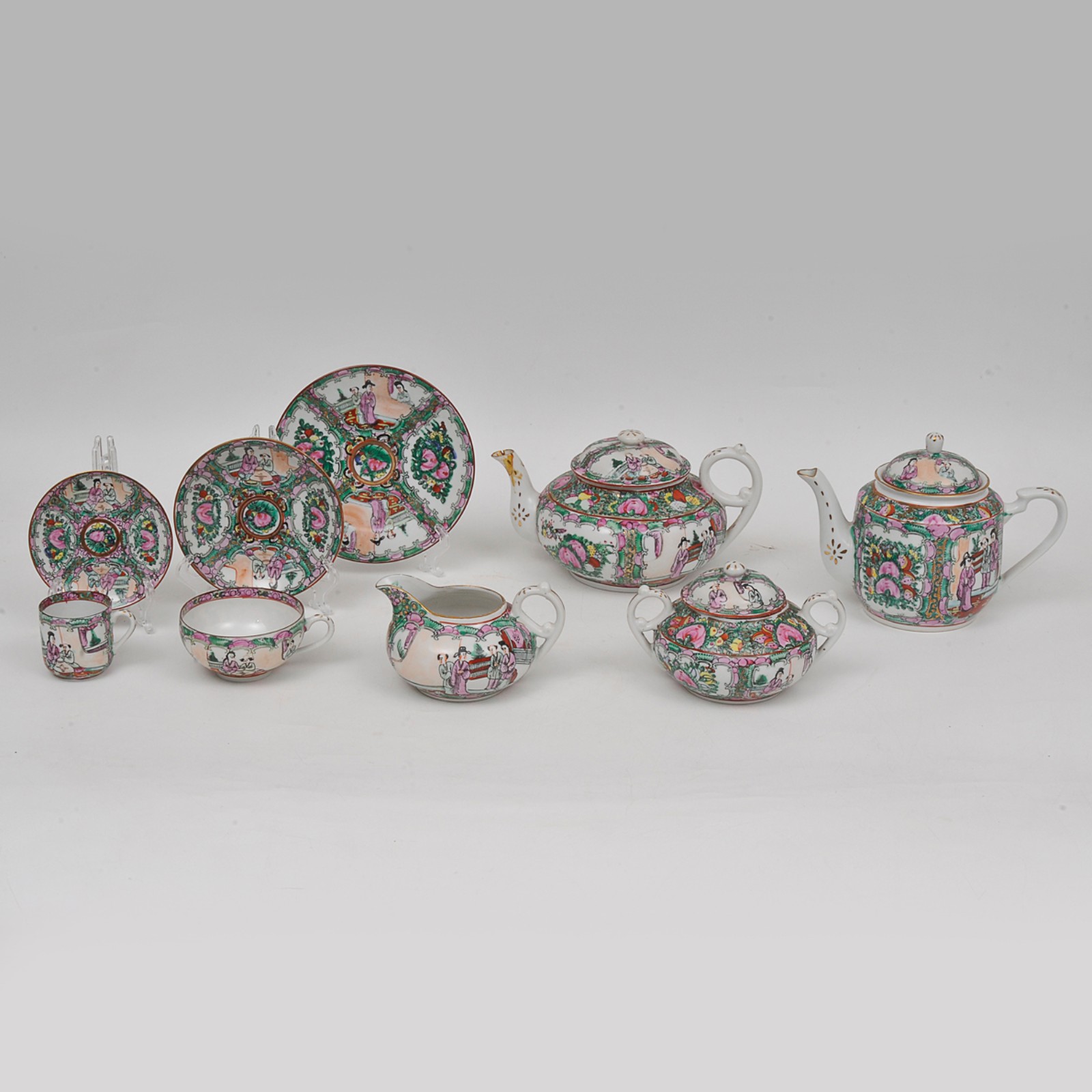 MANDARIN - Conjunto de chá e café em porcelana oriental ricamente... - foto 3 de 6