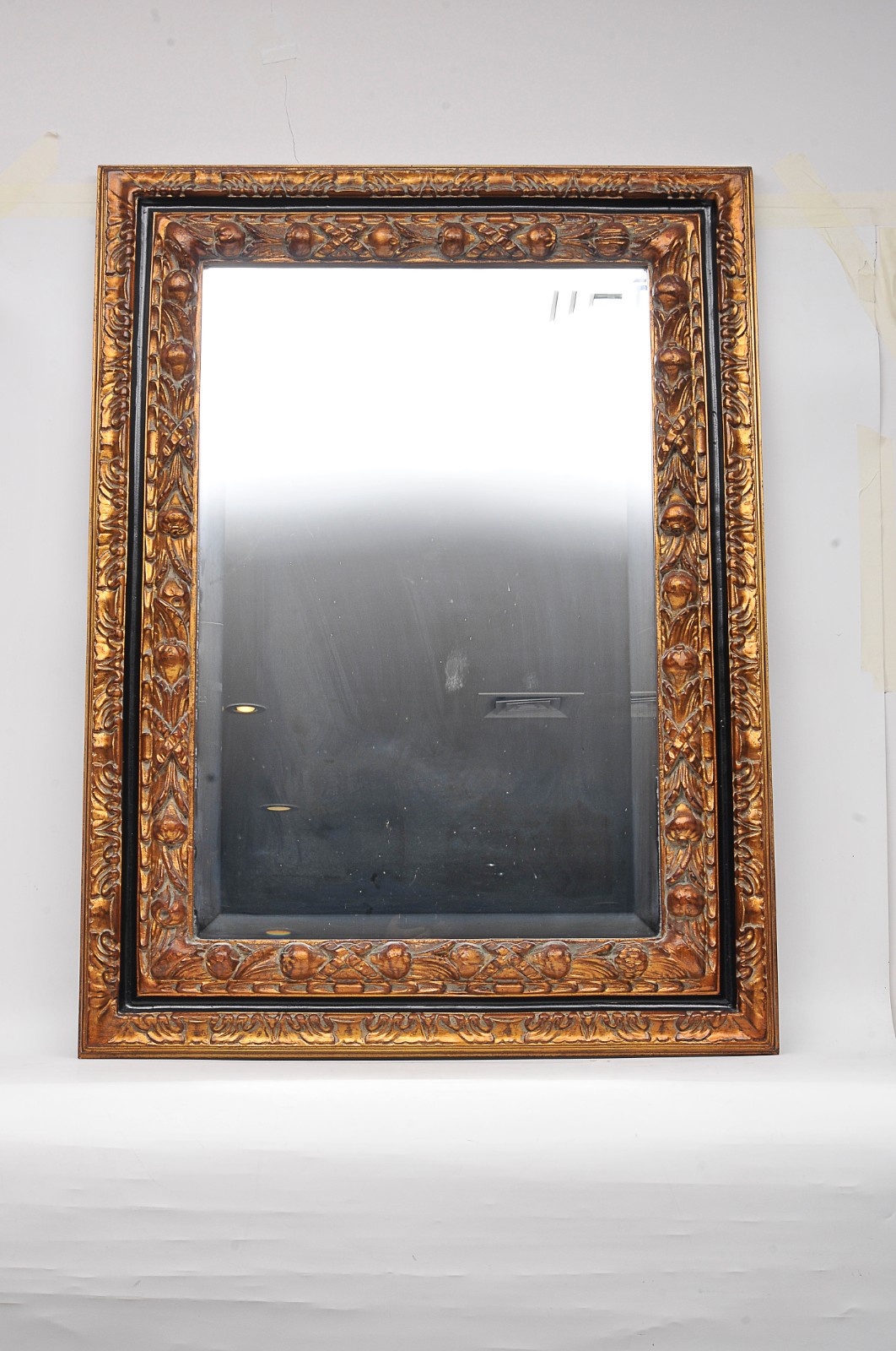 Grande espelho de parede estilo Império do séc. XX em Madera nobre... - foto 1 de 3