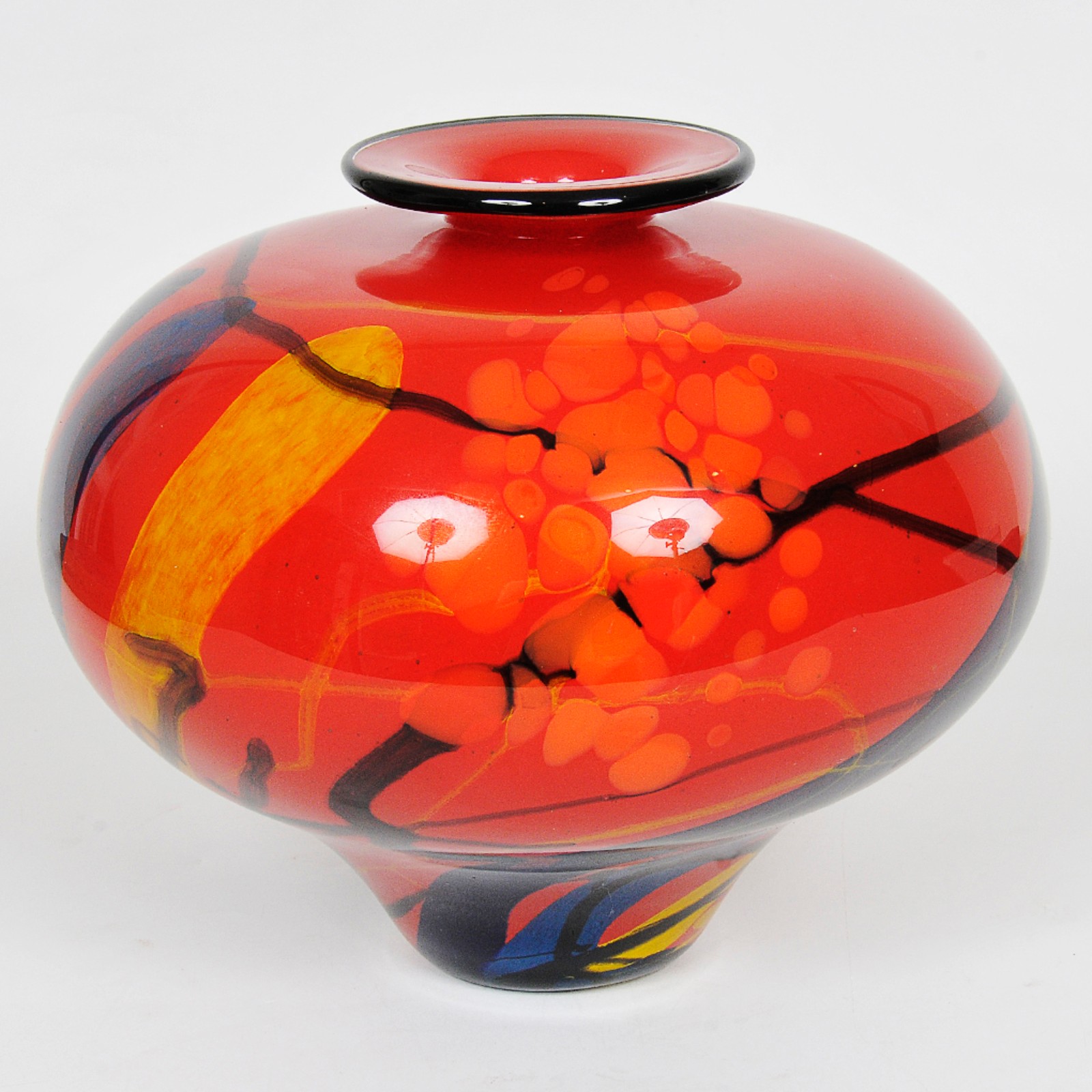 Grande vaso bojuda em vidro artístico de Murano multicolorido com... - foto 3 de 3