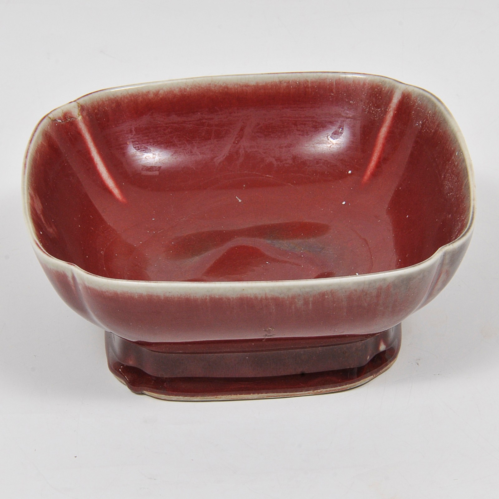 Centro de mesa em porcelana chinesa no tom Rouge de Fer ( sangue de... - foto 2 de 2