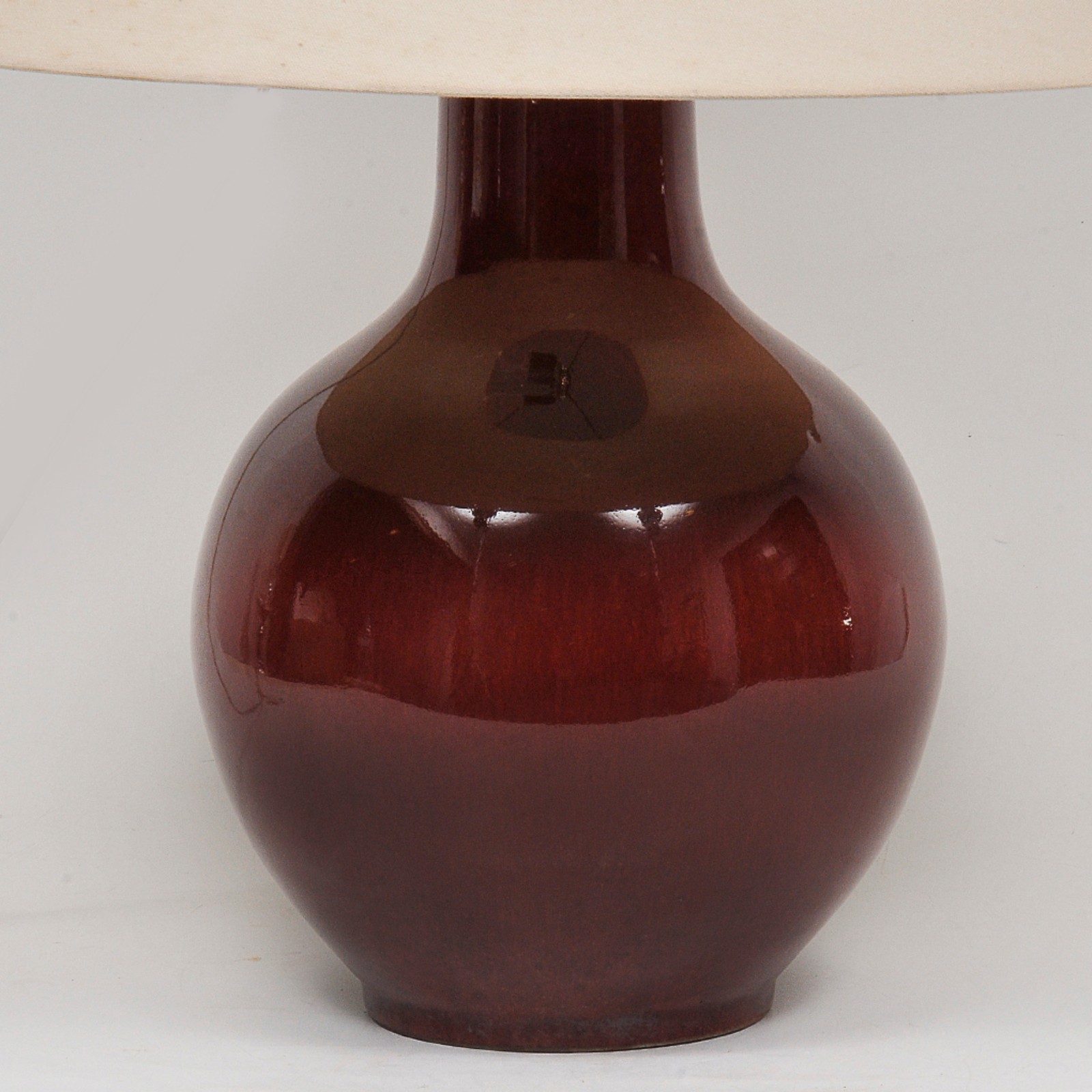 Vaso floreira adaptado para luminária em porcelana Rouge de Fer (... - foto 3 de 5