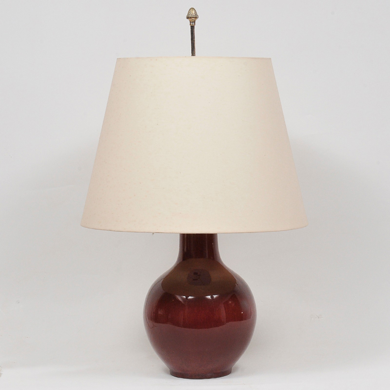 Vaso floreira adaptado para luminária em porcelana Rouge de Fer (... - foto 1 de 5