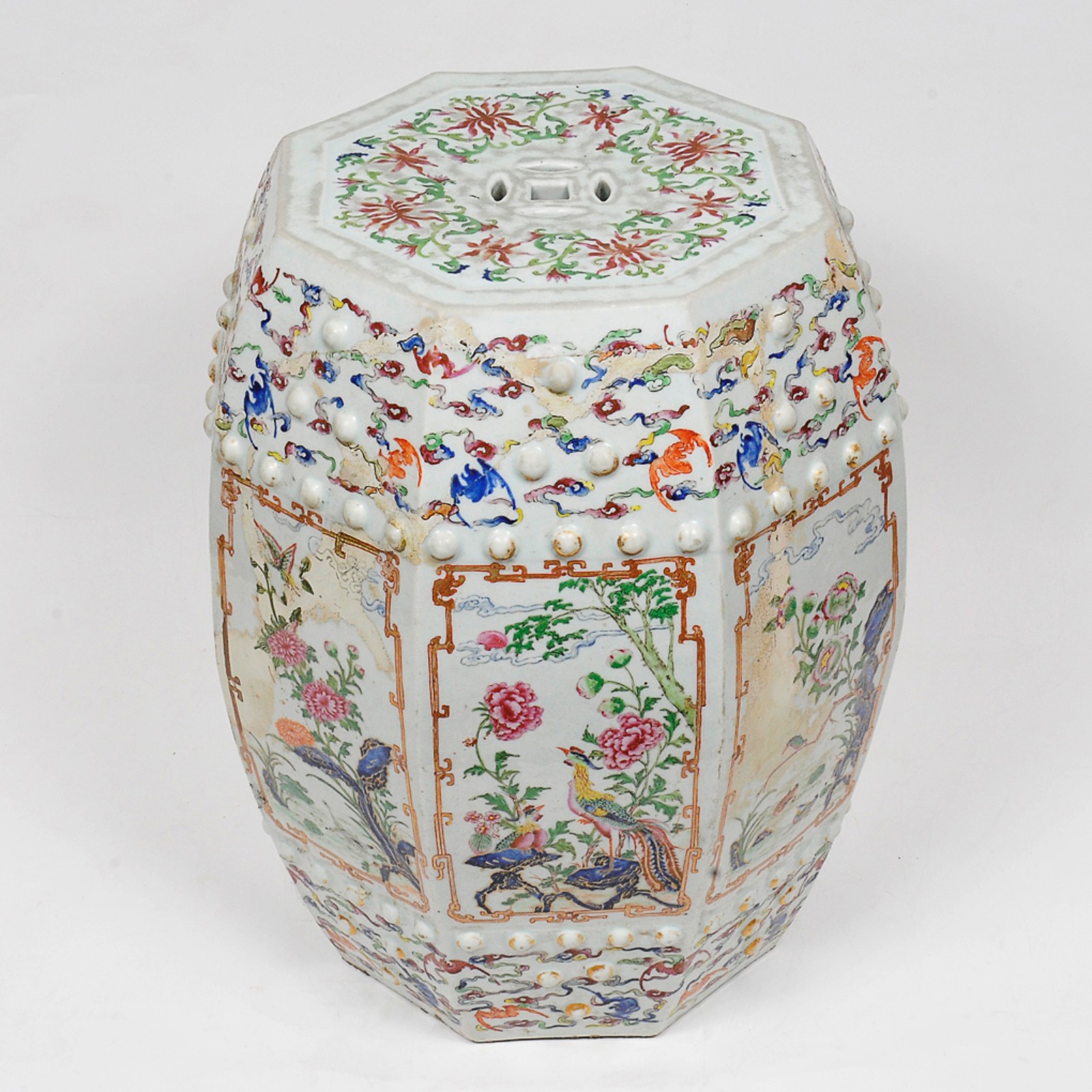 antigo tamborete de coleção em porcelana chinesa ricamente... - foto 3 de 3