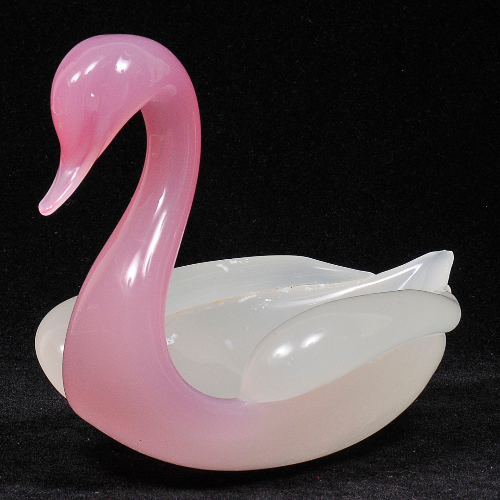 Escultura em vidro de Murano anos 60/70 nos tons rose e leitoso n... - foto 2 de 3