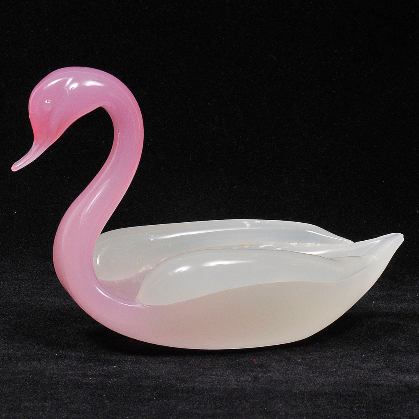 Escultura em vidro de Murano anos 60/70 nos tons rose e leitoso n... - foto 1 de 3